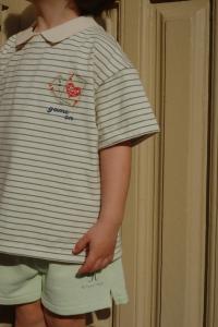 Детские хлопковые шорты RHW X KS Mono Shorts GOTS Konges Sløjd, зеленый