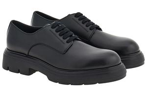 FERRAGAMO Кожаные шнурованные дерби, черные