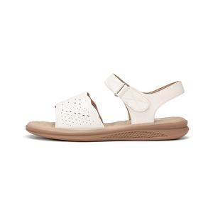 ZULIZ Сандалии с одной застежкой для пожилых женщин мид-топ летний стиль экрю, цвет Ecru