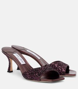 Skye 70 блестящие мюли Jimmy Choo, Deep Merlot