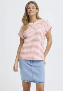 Frfeba tee basic tshirt Fransa, White W Honeysuckle Stripe