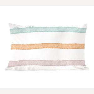 Декоративная подушка MuchoWow диванная подушка для гостиной декоративная подушка 50 x 30 см линия - пастель - радуга - узор - чехлы на диванные подушки - без наполнителя, мультиколор