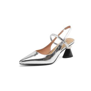 Женские туфли на высоком каблуке с нестандартным каблуком CAOT, Silver