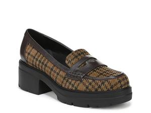 Лоферы Naturalizer Lumos Platform Loafer, Olive Green Houndstooth Print Suede