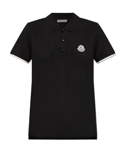 Поло с логотипом Moncler, черный