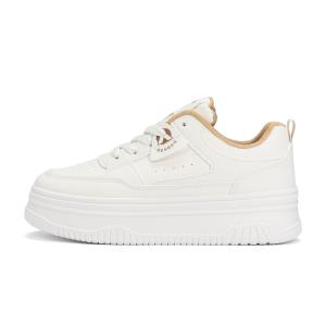 Женские скейтерские кеды RENBEN для увеличения роста, бело-черные