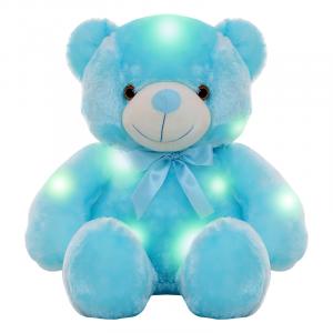 Светящийся плюшевый мишка Barbne, синий