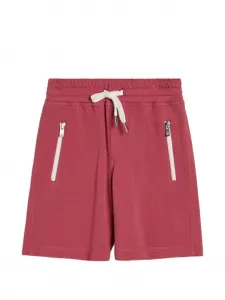 Бермуды из хлопкового пике с кулиской Brunello Cucinelli Kids, розовый