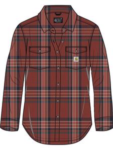 CARHARTT Футболка "Fiber Series L/S 107135" красного цвета