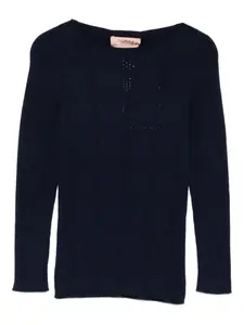 Рифленый топ Twinset, синий