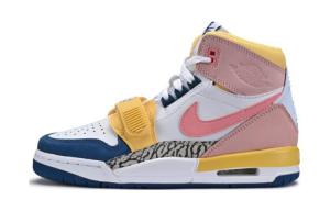 Jordan Legacy 312 Белый коралловый розовый французский синий (GS)