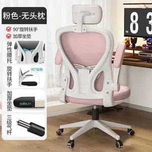 Стул SIHOO для учебы, компьютерный стул для детей, школьников, домашний стул для письменного стола, регулируемая высота сиденья, Basic White Frame с розовой сеткой + 3-уровневая газовая пружина, Basic Model