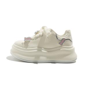 BEIER Женские нескользящие легкие низкие скейтерские кроссовки Beige Silver A, цвет Beige Silver A