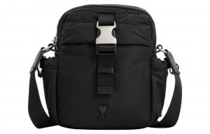 AMIPARIS Нейлоновая наплечная сумка через плечо мужская черная