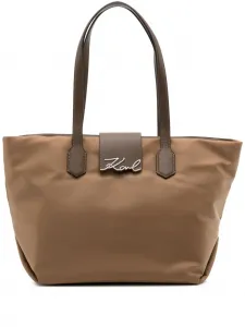 Фирменная сумка-тоут KARL LAGERFELD, коричневый