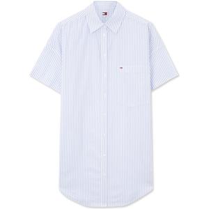 Tommy Hilfiger Женское платье с коротким рукавом сине-белое