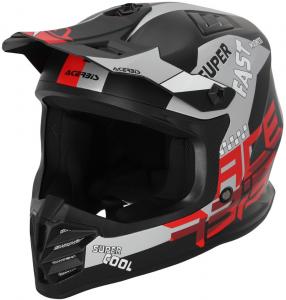 Детский мотокроссовый шлем Acerbis profile, Black Matt/Red