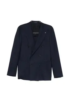 Двубортный шерстяной костюм Tagliatore, синий