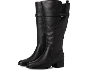 Женские ботинки Naturalizer Kenna Extra Wide Calf Knee High, Black Leather