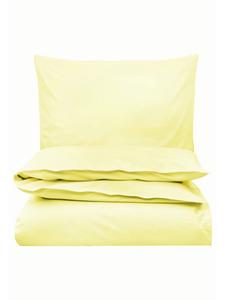 Комплект постельного белья из перкаля BHANU нежно-лимонного цвета MELA, 240x220 (2x 80x80 см)