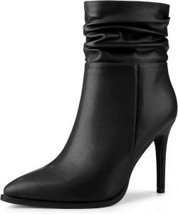 Женские ботильоны Allegra K с зауженным носком и каблуком-стилетто, Black