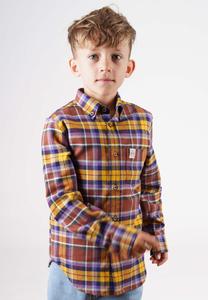 Лонгслив Band of Rascals Shirts Flannel Check, цвет dark purple mustard