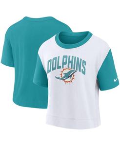 Женская модная футболка цвета морской волны, белая Miami Dolphins High Hip Fashion Nike