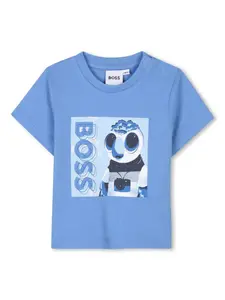Футболка с логотипом BOSS Kidswear, синий