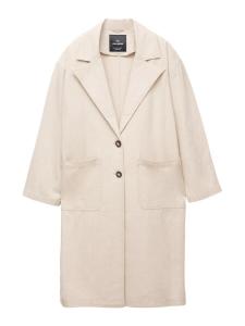 Пальто межсезонное Pull&Bear, бежевый