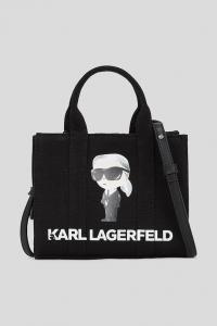 Хлопковая сумка Karl Lagerfeld, черный