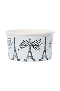 Набор стаканчиков для мороженого с ложками (8 шт.) Miss Etoile, белый