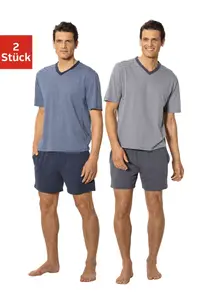 Le jogger Shorty (упаковка, 4 шт., 2 шт.), с полосками, окрашенными в пряжу, синий