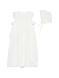Кружевное платье с оборками (набор из двух) Paz Rodriguez, белый