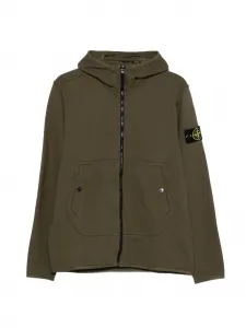 Худи с нашивкой-логотипом и длинными рукавами Stone Island, зеленый