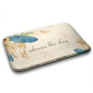 Коврик для ванной Tulup Blumen und Federn, 75x1x75 см, желтый