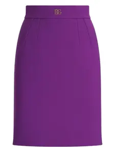 Шерстяная юбка мини DOLCE & GABBANA, фиолетовый