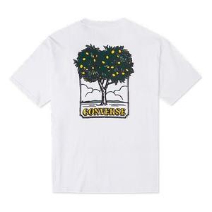 Футболка men's cartoon printing loose sports round neck short sleeve white Converse, белый