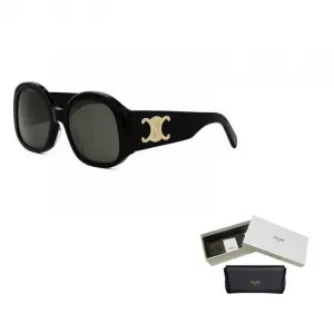 CELINE Солнцезащитные очки с круглой оправой, Black