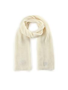Вязаный шарф однотонный белого цвета Codello