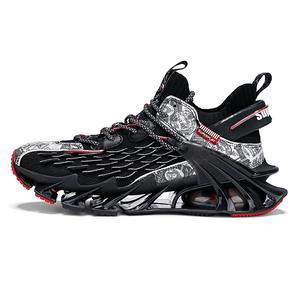 Амортизирующие противоскользящие и износостойкие повседневные туфли на подошве для увеличения роста мужские черные PNKE, белые