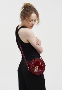 Сумка кросс-боди FABLE ENGLAND STAR GAZING RABBIT EMBROIDERED, Ruby Red/Mottled Red