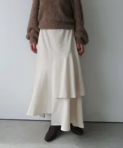 Асимметричная многоярусная юбка с оборками Archives, цвет Ivory