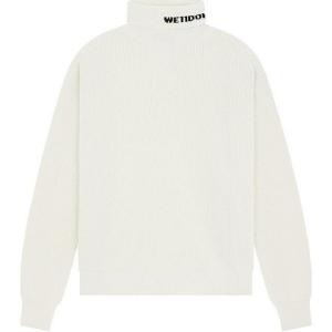 Джемпер с воротником-водолазкой и интарсией WE11DONE, айвори