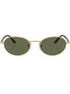 Солнцезащитные очки в овальной оправе Persol, коричневый