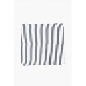 Двухцветный полосатый шелковый нагрудный платок Dsquared2, белый