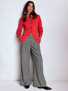 Брюки Kensington Dogtooth из шерсти Boden, Black/Ivory