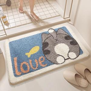 Dajiang Ковер 40х60 см из Пвх для ванной комнаты, быстровпитывающий, с усиленным противоскользящим эффектом