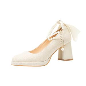 Туфли на высоком каблуке, женские, абрикосового цвета BIGTREE, Apricot