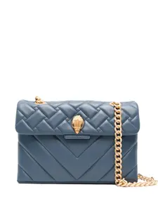Сумка через плечо с шевронной стежкой Kurt Geiger London, синий