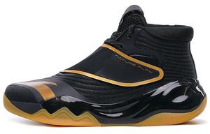 Баскетбольные кроссовки KT6 мужские высокие черные/золотые Anta